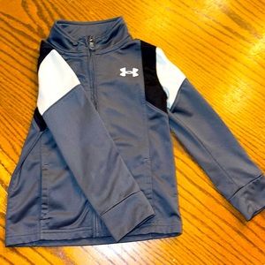Boys UA athletic zip up. Size 4.